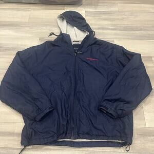 Port and Company Navy Blue Hooded Jacket